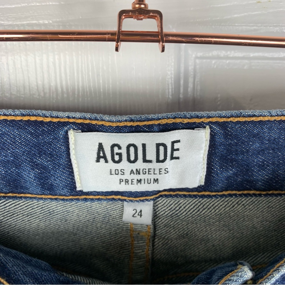 Agolde Womens Size 24 High Rise Straight Leg Jeans - Picture 3 of 4